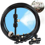 Sunxury - brumisateur exterieur, 12m brumisateur terrasse avec 12 buse brumisateur + 4 buses de rechange ...