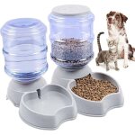 Sunxury - distributeur de croquettes et eau automatique 3. 8l, mangeoire pour animaux de grande capacit ...