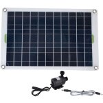 Kit de pompe  eau solaire, panneau 800l / h, 12v, faible bruit, dc, cologique, durable, en plastique, ...