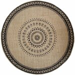 Sunxury - napperon rond tissé à franges de jute 38 cm tapis de table imprimé naturel tapis de table de ... Sunxury - napperon rond tissé à franges de jute 38 cm tapis de table imprimé naturel tapis de table de ...