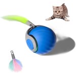 Sunxury - nouvelle balle interactive chat / chien, jouet pour chats avec queue duveteuse, balle chien ...