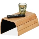 Support pour accoudoir, bambou, tablette pour canap� ou fauteuil, lxp: 43, 5 x 33 cm, repose - boissons, ...
