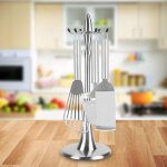 Support en acier inoxydable pour ustensiles de cuisine spatule scoop spoon rotating storage rack (sku ... Support en acier inoxydable pour ustensiles de cuisine spatule scoop spoon rotating storage rack (sku ...