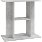 Support pour aquarium meuble pour aquarium gris b�ton 60x30x60 cm bois d'ing�nierie cfw56593