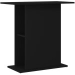 Support pour aquarium meuble pour aquarium noir 75x36x72, 5 cm bois d'ingnierie cfw14545