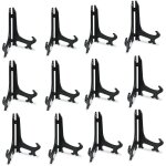 Supports pour assiettes en plastique - lot de 12 chevalets pr�sentoirs pour assiettes d�coratives, cadres ...
