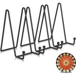 Longziming - supports d'assiettes pour prsentation, lot de 3 supports pour photos de 6 pouces, chevalet ...