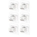 Supports autocollants, supports pour tringle � rideaux, supports pour tringle fixe, transparents, 6 pi�ces ...