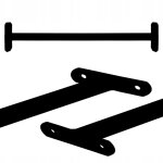 Support de barre de traction en m�tal pour aire de jeu de gym de jardin 125 cm noir