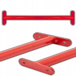 Support de barre de traction en m�tal pour aire de jeu de gym de jardin 125 cm rouge