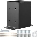 Mophorn - supports de base de poteau 101, 6 x 101, 6 mm, 4 pices d'ancrages de poteau robustes de taille ...