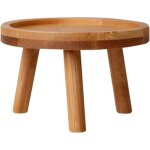 Support en bois pour pot de fleurs - tabouret haut pour balcon - �tag�re ronde pour usage int�rieur et ...