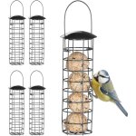 Support  boules de graisse pour oiseaux sauvages, lot de 5, suspendre, avec toit, h x d : 31 x 8, 5 ...