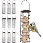 Support à boules de graisse pour oiseaux sauvages, suspendre, lot de 10, avec toit, h x d : 31 x 8, 5 ... Support à boules de graisse pour oiseaux sauvages, suspendre, lot de 10, avec toit, h x d : 31 x 8, 5 ...