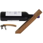 Support � bouteille et tire - bouchon acacia