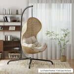 Support de chaise suspendue en m�tal r�sistant hamac support en c avec crochet � ressort et rotation ...