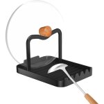 Support de couvercle de casserole repose cuillere cuisine plateau d'gouttement pour ustensiles de cuisine, ...