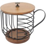 Support de dosettes de caf�, base en bois de fer, organisateur de dosettes de caf� peu encombrant pour ...