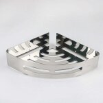 Support de douche d'angle en acier inoxydable sans per�age �tag�re de salle de bain panier rangement ...