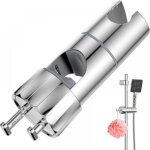 Support de douche r�glable avec 2 crochets, curseur barre de douche, pour rail douchette de 16 � 27 mm, ...