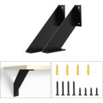 Supports d'étagère 2 pièces, Équerre Étagère murale noire, Équerreétagère metal flottantes 10cm equerre ... Supports d'étagère 2 pièces, Équerre Étagère murale noire, Équerreétagère metal flottantes 10cm equerre ...