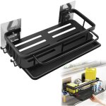 Support d'�vier de cuisine mural, �gouttoir de cuisine, organisateur d'�vier suspendu avec bac de vidange, ...