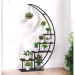 Dandibo - support  fleurs intrieur haut mtal noir semi - circulaire 170 cm 96585 escalier  plantes ...