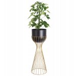 Support de fleurs sur pied, métal, noir et or, support loft en fil de fer, 56 cm Support de fleurs sur pied, métal, noir et or, support loft en fil de fer, 56 cm