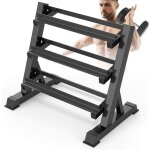 Support pour haltères de 3 niveaux, repose haltères rack de rangement pour musculation max. 300 kg - ... Support pour haltères de 3 niveaux, repose haltères rack de rangement pour musculation max. 300 kg - ...