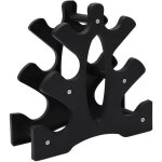 Basetbl - support d'haltres en polypropylne  3 niveaux, support de poids de 20 kg, assemblage facile ...