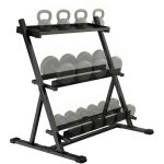 Support pour halt�res - sportnow - 3 niveaux - support de poids r�glable - pour halt�res, kettlebells ...