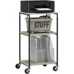 Support d'imprimante  3 niveaux meuble pour imprimante sur roulettes hauteur rglable cadre en acier ...