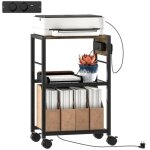 Support d'imprimante �tag�re d'imprimante avec roulettes, prises de courant, ports usb et usb - c jusqu'� ...