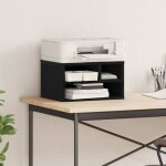 Support d'imprimante avec stockage ch�ne noir 40 x 32 x 22, 5 cm