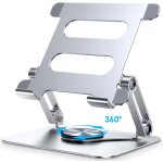 Support pour ipad, support de tablette rotatif  360, support de moniteur pliable en aluminium pour ...