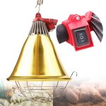 Support lampe chauffante chiot rflecteur avec grille de protection, cble de 2m max 275w chauffante ...