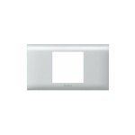 Support 2 modules appareillage prog mosaic 45mm alu pour couvercle 65mm goulotte dlp legrand 011202