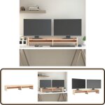 Support pour moniteur 100x24x16 cm bois de pin solide - support ordinateur - support ecran - support ... Support pour moniteur 100x24x16 cm bois de pin solide - support ordinateur - support ecran - support ...