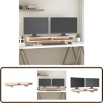 Support pour moniteur 100x27x14 cm bois de pin solide - support ordinateur - support ecran - support ... Support pour moniteur 100x27x14 cm bois de pin solide - support ordinateur - support ecran - support ...