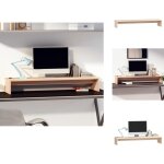 Support de moniteur 100x27x15 cm bois de pin solide - support ordinateur - support ecran - meuble informatique ...