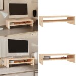 Vidaxl - support de moniteur 50x24x13 cm bois de pin solide - support d'cran - meuble tv - bureau - ...