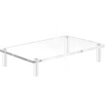 Ensoleille - support de moniteur en acrylique 40x20x5cm, support d'ordinateur transparent adapt� pour ...