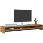 Support de moniteur ch�ne artisanal 100x24x13cm bois ing�nierie vidaxl