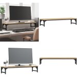 Support de moniteur chne sonoma 85x23x15, 5cm bois d'ingnierie - support ordinateur - support ecran ...