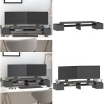 Support de moniteur gris 100x27, 5x15 cm bois de pin solide - support ordinateur - support ecran - support ... Support de moniteur gris 100x27, 5x15 cm bois de pin solide - support ordinateur - support ecran - support ...