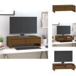 Vidaxl - support de moniteur marron miel 50x27x15 cm bois de pin solide - support ordinateur - support ... Vidaxl - support de moniteur marron miel 50x27x15 cm bois de pin solide - support ordinateur - support ...