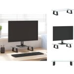 Support de moniteur noir 40x20x8 cm verre tremp et mtal - support ordinateur - support ecran - support ...