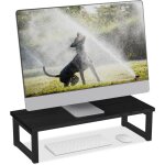 Support pour moniteur, rehausseur pour ordinateur sur le bureau, , design moderne, 15 x 55 x 23 cm, noir ...