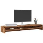 Support de moniteur vieux bois 100x24x13 cm bois d'ing�nierie - vidaxl