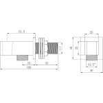 Support mural pour coude et combin de douche, chrome